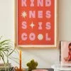 Best Pirce 🔥 Nicole Goldfarb Kindness Is Cool Art Print Natural Wood Frame 🥰