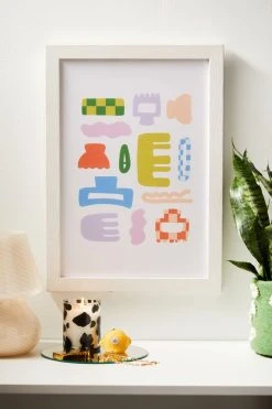 Promo β Nicole Goldfarb Hair Clip Claws Art Print White Wood Frame π