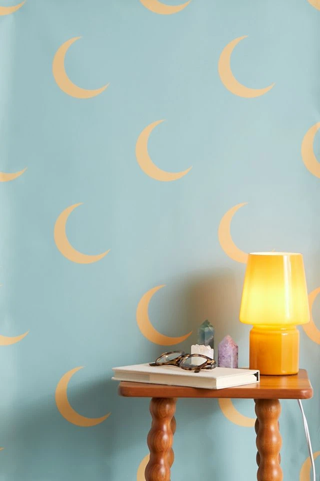 Cheapest β€οΈ Lyman Creative Co. Crescent Moon Sky Removable Wallpaper Blue π