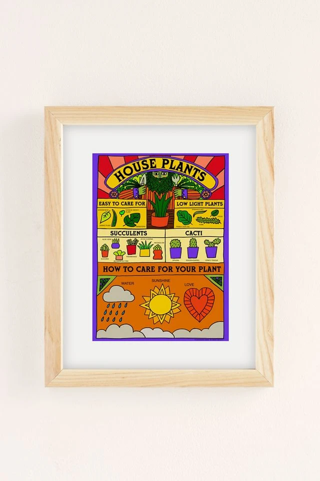 Cheapest π Magic Society House Plants Art Print Natural Wood Frame π - Image 2