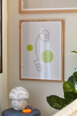 New π₯ Bohomadic.Studio Faces Neon Blush Art Print Natural Wood Frame π