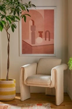 Buy ⭐ Iveta Abolina Delicious Terracotta Curves II Art Print White Wood Frame 🎁