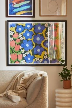 Discount π Sewzinski Meadow Flowers Art Print Black Wood Frame π