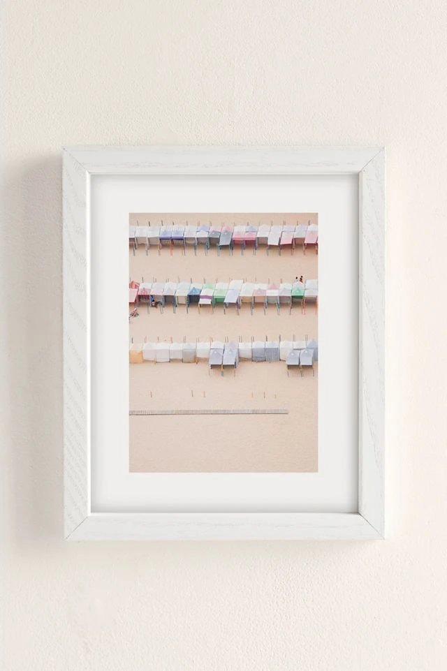 Best reviews of π Ingrid Beddoes Beach Nude Pink Art Print White Wood Frame π