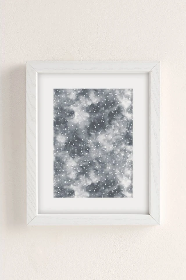 Cheap π Ninola Design Cold Snow Clouds Art Print White Wood Frame β€οΈ