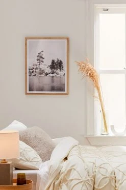 Wholesale π₯° Bree Madden Snowy Lake Art Print Natural Wood Frame π