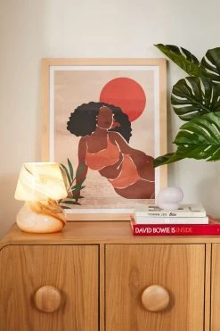 Top 10 π€© Domonique Brown Red Sun Art Print Natural Wood Frame π―