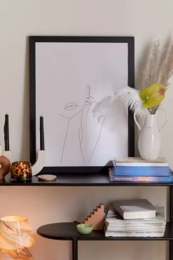 Best Pirce 🔥 The Colour Study Minimalist Face Illustration Art Print Black Wood Frame 👍