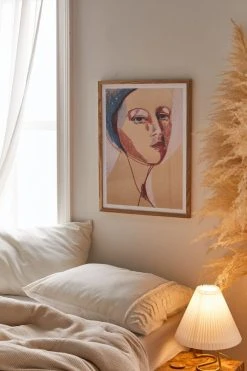 Discount 🎁 Angel Hernandez ☀️ Summer Portrait Art Print Natural Wood Frame 🌟