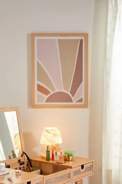 Best deal π Mambo Art Studio Boho Retro Sun Art Print Natural Wood Frame π