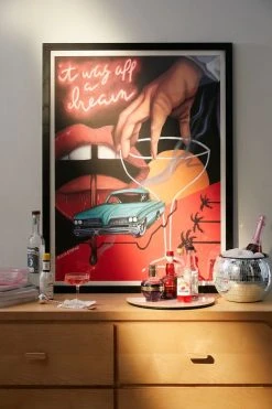 Budget βοΈ Olivia Stafne IT WAS ALL A DREAM Art Print Black Wood Frame π