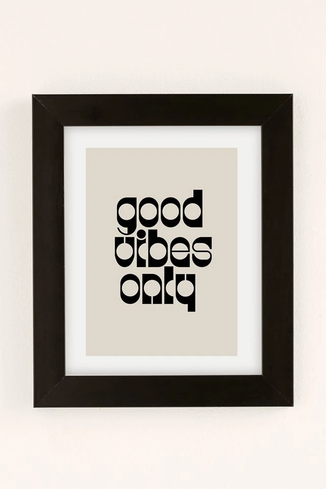 Buy β Natalie Catalina Good Vibes Only Art Print Black Matte Frame π― - Image 2