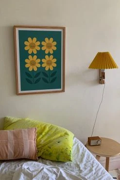 Discount ⌛ Elizabeth Olwen UO Exclusive Flower Friends Art Print Natural Wood Frame 😍