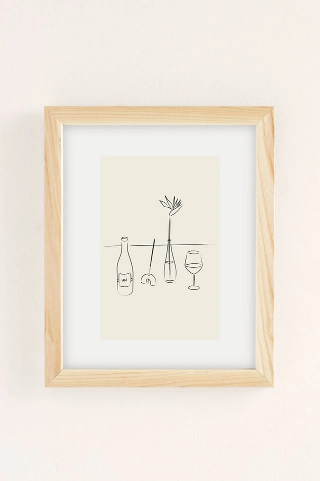 Hot Sale π Nag / Fig Modern Day Minimalist Still Life Art Print Natural Wood Frame β€οΈ - Image 2