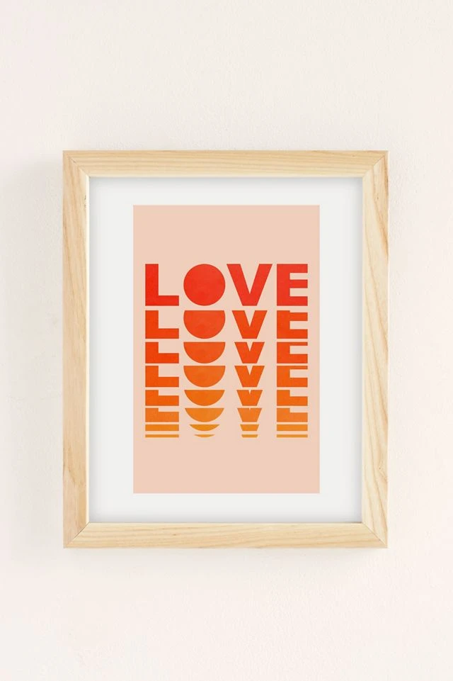Discount π€© Forgetme Abstract Love Sunset Minimalism Art Print Natural Wood Frame π₯° - Image 2