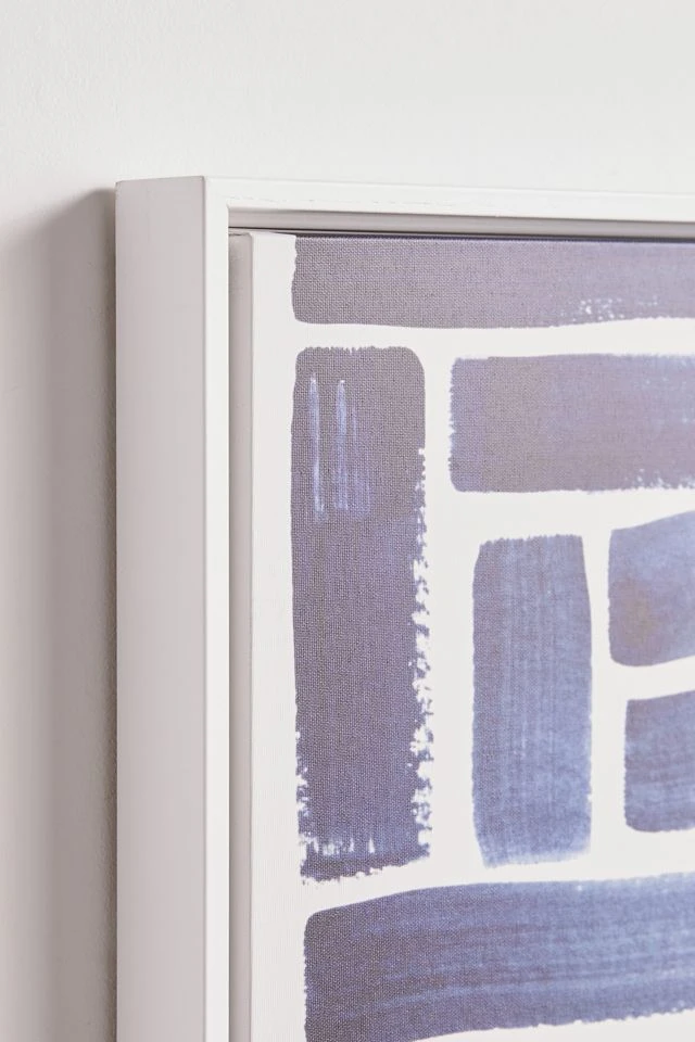 Budget π Pauline Stanley Blue Strokes Pattern Canvas Art Print White β¨ - Image 3