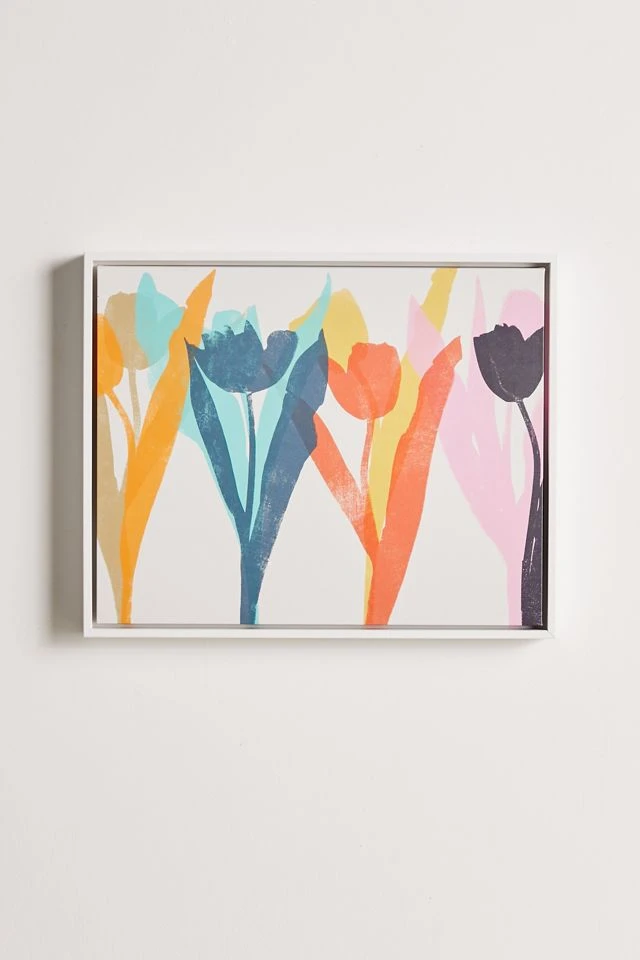 Coupon π Garima Dhawan Tulips 2G Canvas Art Print White π - Image 2