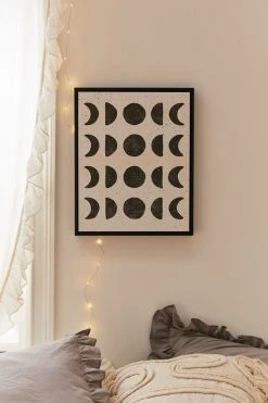 Flash Sale π Pauline Stanley Moon Phases Canvas Art Print Black π―