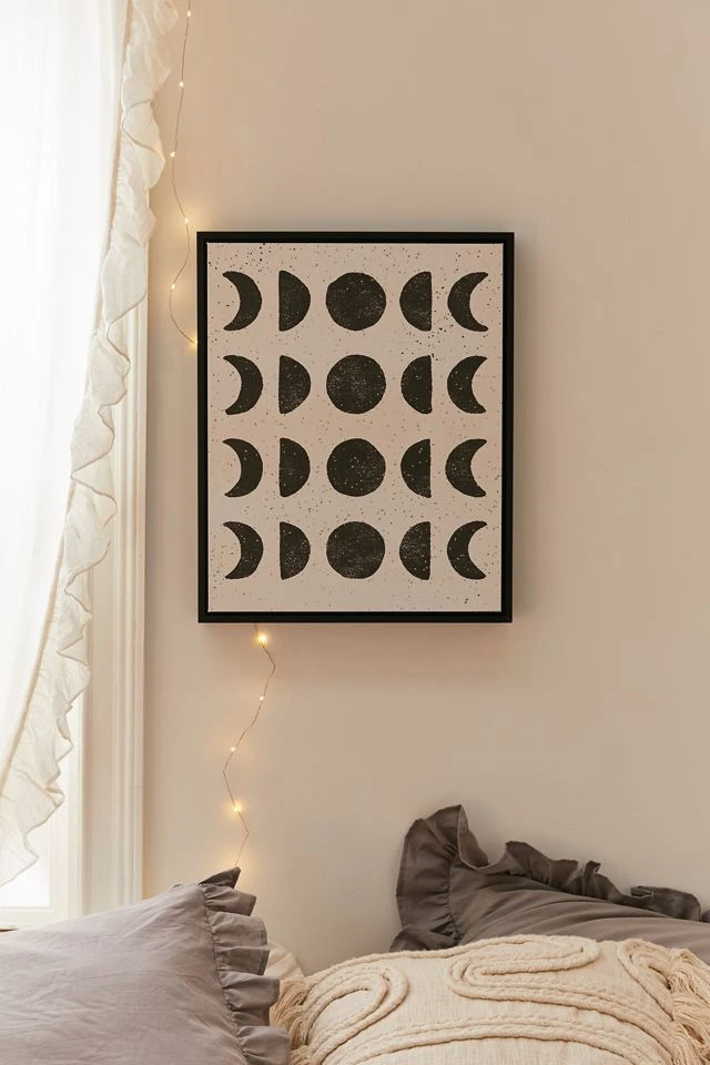 Flash Sale π Pauline Stanley Moon Phases Canvas Art Print Black π―