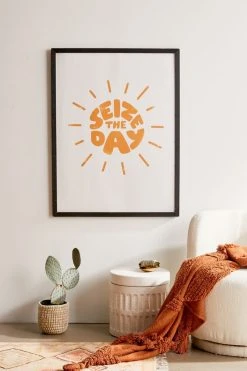 Discount π Phirst Seize The Day Art Print Black Wood Frame π₯°