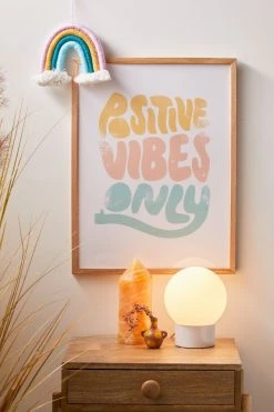 Cheap 🤩 Phirst Positive Vibes Only Art Print Natural Wood Frame 🛒