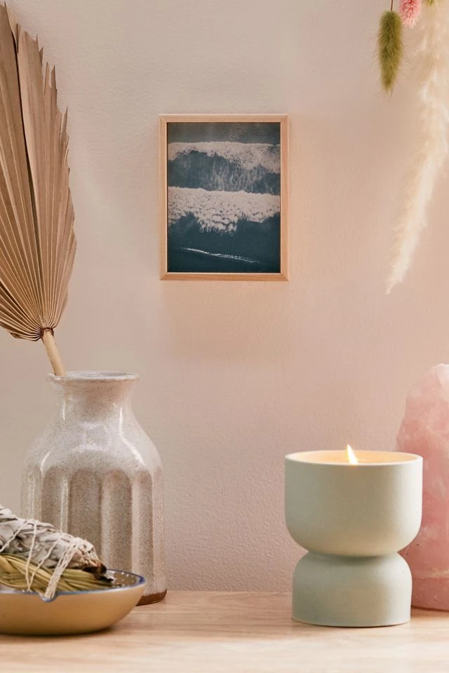 Outlet βοΈ Ingrid Beddoes π Surfing The Wave Art Print Natural Wood Frame π