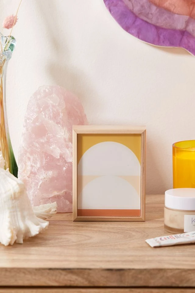 Hot Sale π The Old Art Studio Abstract Geometric 01 Art Print Natural Wood Frame β¨