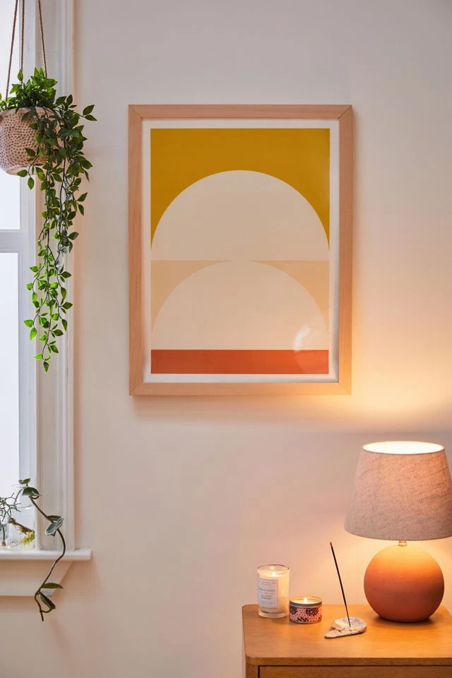 Hot Sale π The Old Art Studio Abstract Geometric 01 Art Print Natural Wood Frame β¨ - Image 2