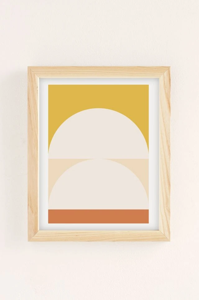 Hot Sale π The Old Art Studio Abstract Geometric 01 Art Print Natural Wood Frame β¨ - Image 3