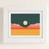 Budget ✨ The Old Art Studio Geometric Landscape 14 Art Print White Matte Frame 🧨