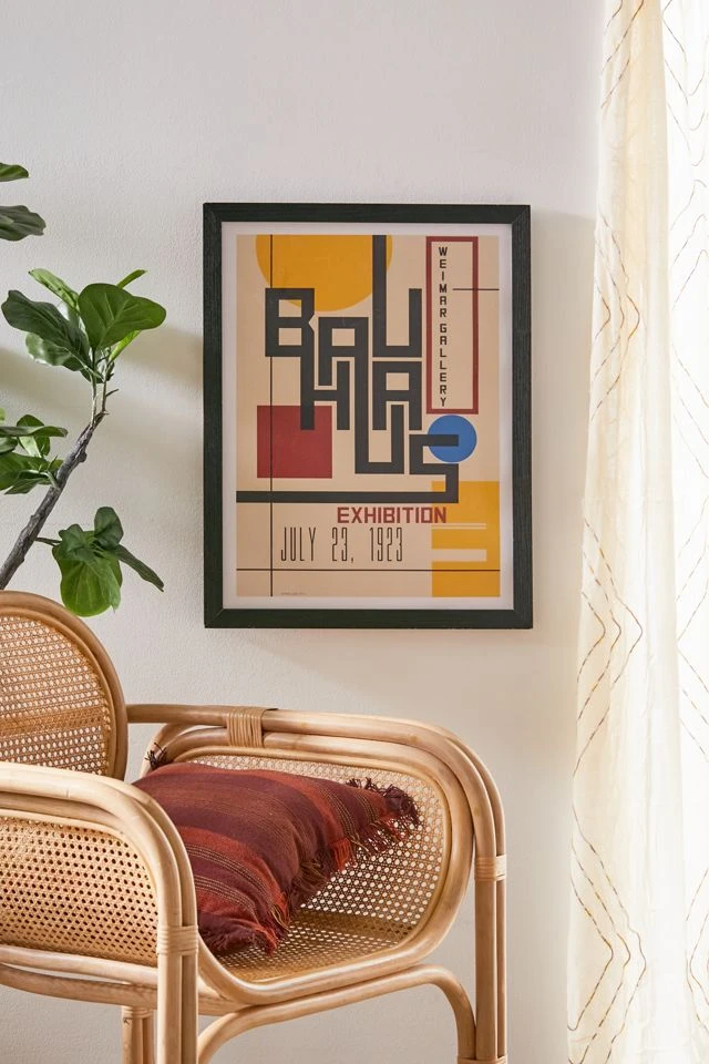 New π₯° Blue Lightning TV Bauhaus Poster I Art Print Black Wood Frame π