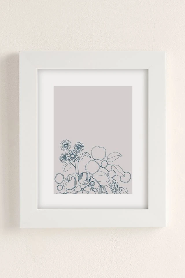 Budget π₯° CayenaBlanca Imaginary Flowers Art Print White Matte Frame π - Image 2