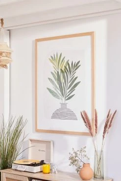Budget 😉 Moderntropical Olive Branches Contemporary B Art Print Natural Wood Frame ⌛