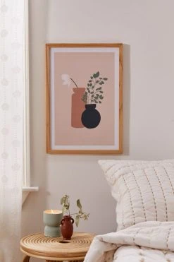 Promo π Lane And Lucia Vase No. 3 With Eucalyptus Art Print Natural Wood Frame βοΈ