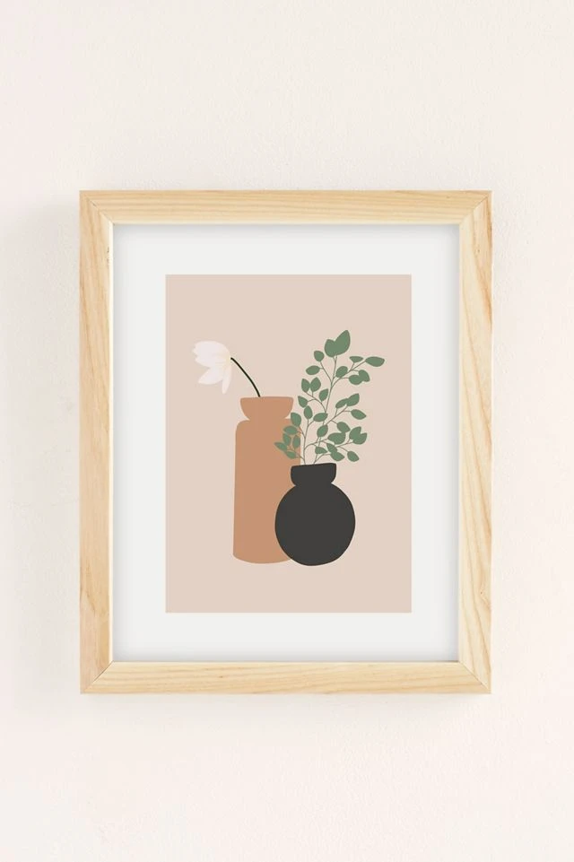 Promo π Lane And Lucia Vase No. 3 With Eucalyptus Art Print Natural Wood Frame βοΈ - Image 2