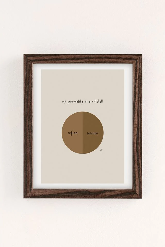 Flash Sale π Amy Franke My Personality In A Nutshell Art Print Walnut Wood Frame π― - Image 2