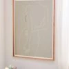 New 🔔 Nadja Minimal Line Art 👩 Woman Figure Art Print Natural Wood Frame 👏