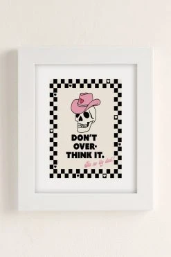 Budget π Kira Cyan Overthinker Art Print White Matte Frame π―