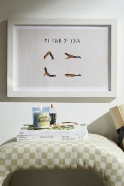 New β Amy Franke My Kind Of Yoga Art Print White Wood Frame β¨