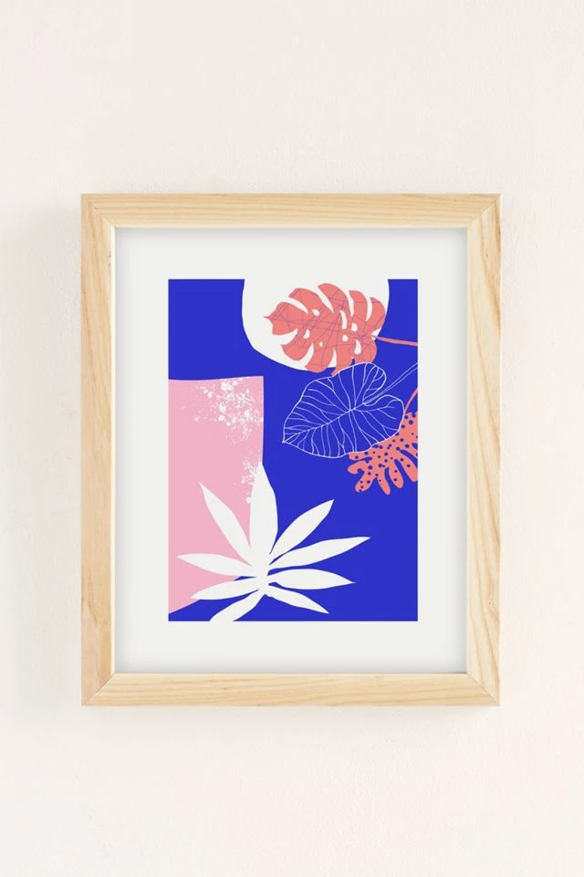 Best reviews of β DorisciciArt Pink And Blue Art Print Natural Wood Frame β - Image 2