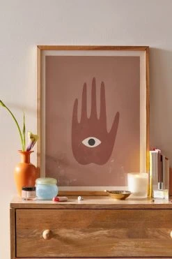 New π Djaheda Richers Hand Art Print Natural Wood Frame β€οΈ