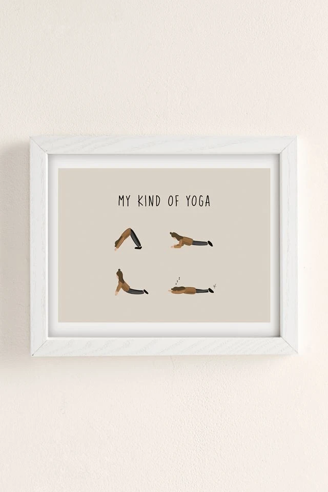 New β Amy Franke My Kind Of Yoga Art Print White Wood Frame β¨ - Image 2