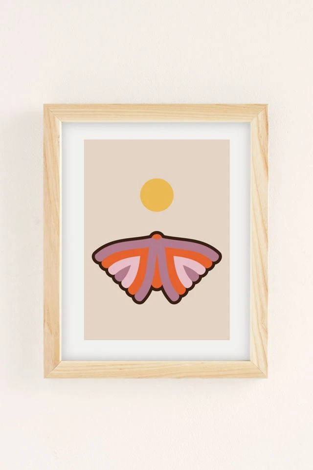 Coupon π― Circa 78 Designs Moth And Moon Art Print Natural Wood Frame π₯° - Image 2