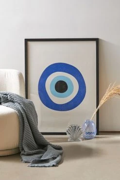 Buy 🧨 Inogitna Evil Eye Symbol Art Print Charcoal 🛒