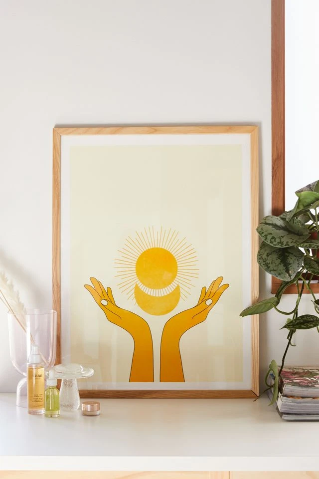 Cheap π Nadja Holding The Light Art Print Natural Wood Frame π