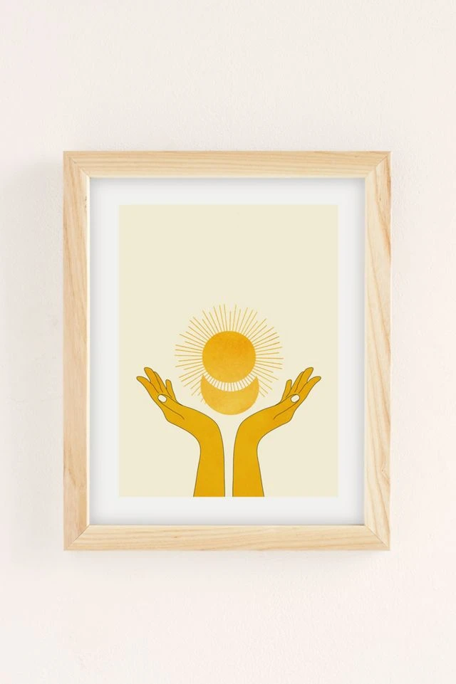 Cheap π Nadja Holding The Light Art Print Natural Wood Frame π - Image 2