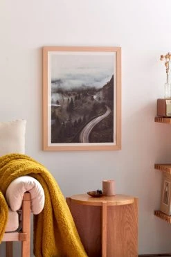 Best Sale 💯 Becca Tapert Foggy Rowena Crest Art Print Natural Wood Frame 👍