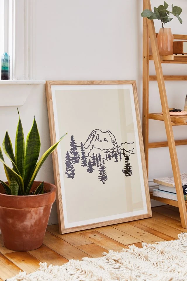 Cheap π Urban Wild Studio Rainier Art Print Natural Wood Frame β€οΈ