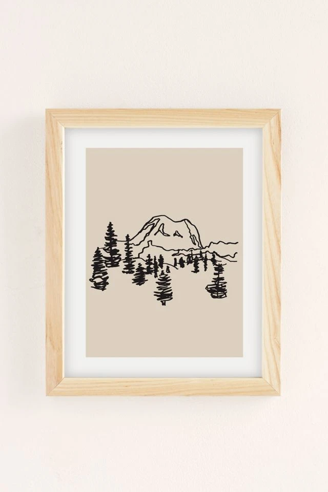Cheap π Urban Wild Studio Rainier Art Print Natural Wood Frame β€οΈ - Image 2