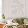 Deals 🎁 Nadja Line Art Monstera Leaves Art Print Modern White 🔔